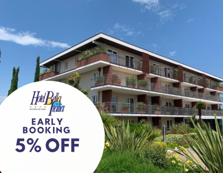 Offerta prenotazione anticipata: 5% di sconto all'Hotel Bella Italia.